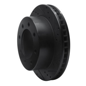 Dodge Ram 2500 Brake Rotor (1) - Front Right - R1 Concepts - Drilled & Slotted - Black - `00-`02